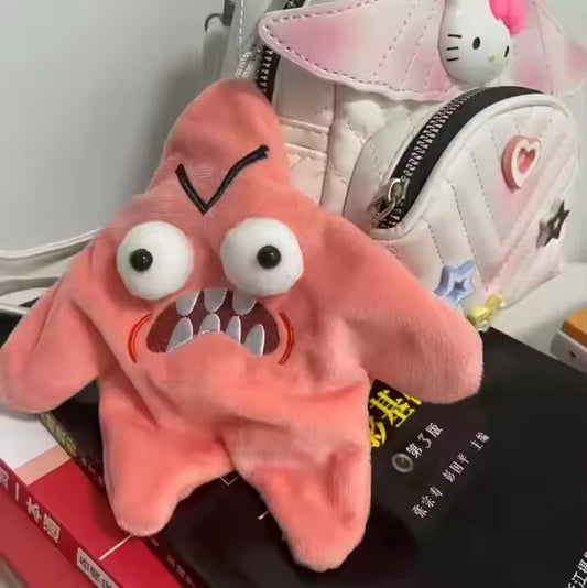 Creative Angry Starfish Plush Keychain Toy Funny Electric Moving Doll Popular Interactive Stress Relieving Gift toys