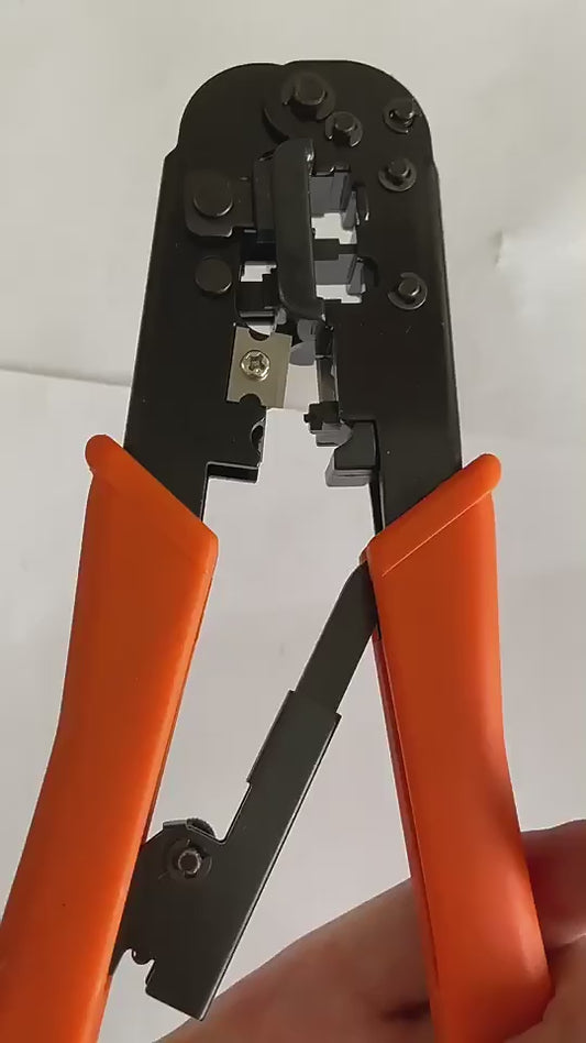 7.5" 191Mm Rj45 Crimping Tool With Ratchet Stripping Cuttin